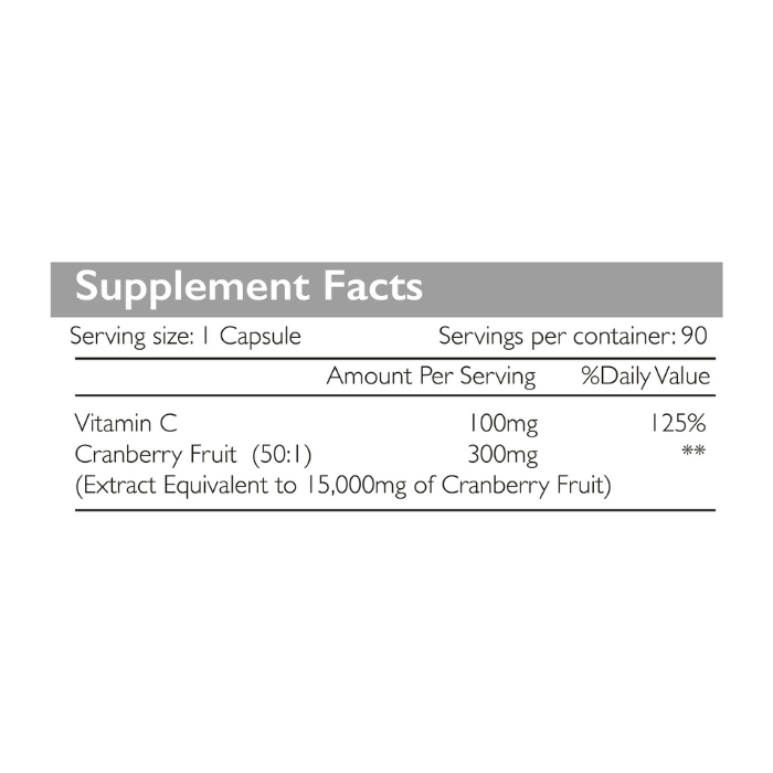 Radiant Platinum Cranberry with Vitamin C, Urinary Tract & Immune Support Supplement - 90 Capsules