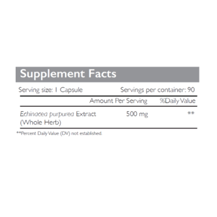 Radiant Platinum Echinacea 500mg, Immune Support, Cold & Flu Relief Herbal Supplement - 90 Veg Capsules