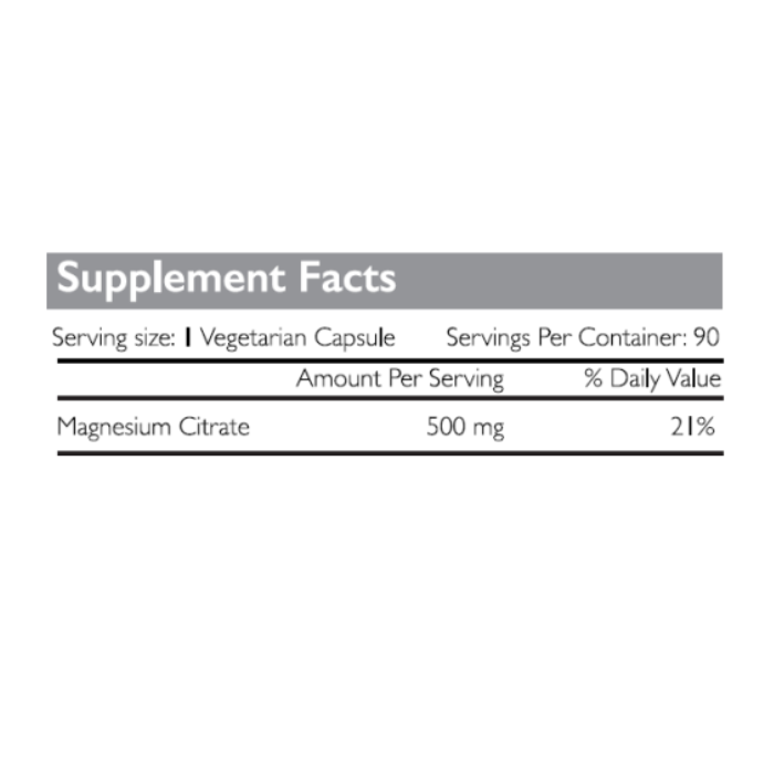 Radiant Platinum Magnesium Citrate 500mg 90 Veg caps