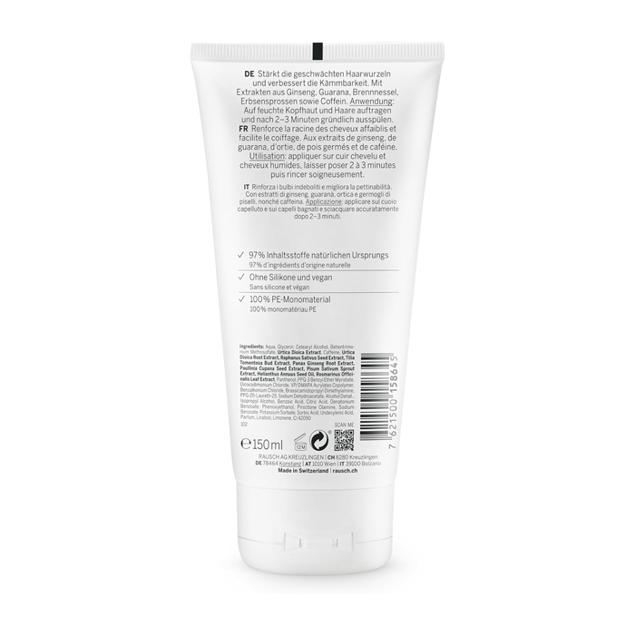 Rausch Caffeine with Ginseng Conditioner, Hair Loss Control and Root Strengthening Care, 150ml