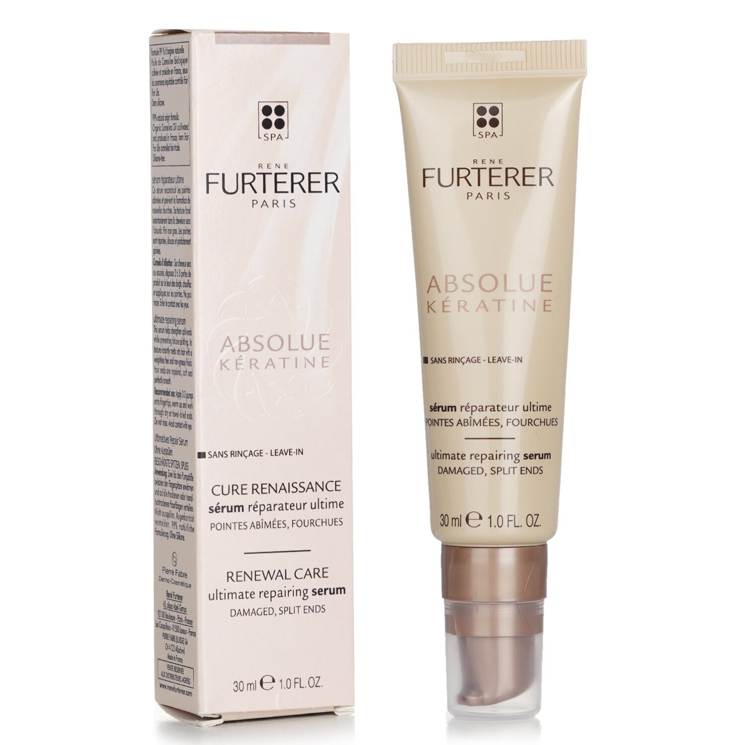 Rene Furterer Absolue Keratine Renewal Care, Repair Serum for Damaged, Over-Processed Hair - 30ml