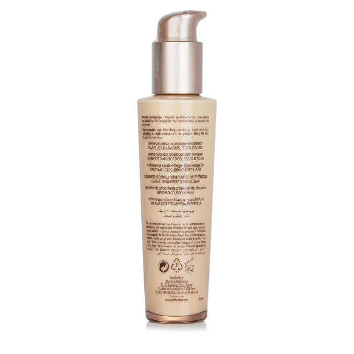 Rene Furterer Absolue Keratine Renewal Cream - Leave-In Repair Cream for Damaged, Over-Processed & Brittle Hair 100ml