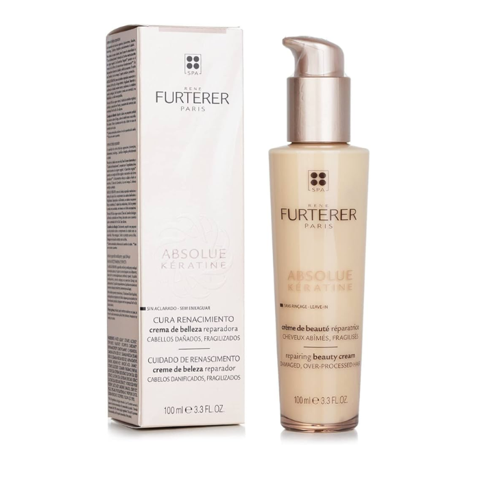 Rene Furterer Absolue Keratine Renewal Cream - Leave-In Repair Cream for Damaged, Over-Processed & Brittle Hair 100ml