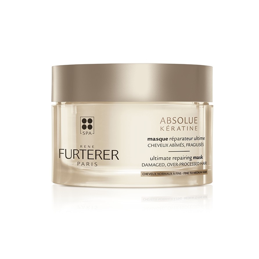 Rene Furterer Absolue Keratine Repairing Mask– Intensive Repair Mask for Damaged, Brittle & Over-Processed Hair 200ml