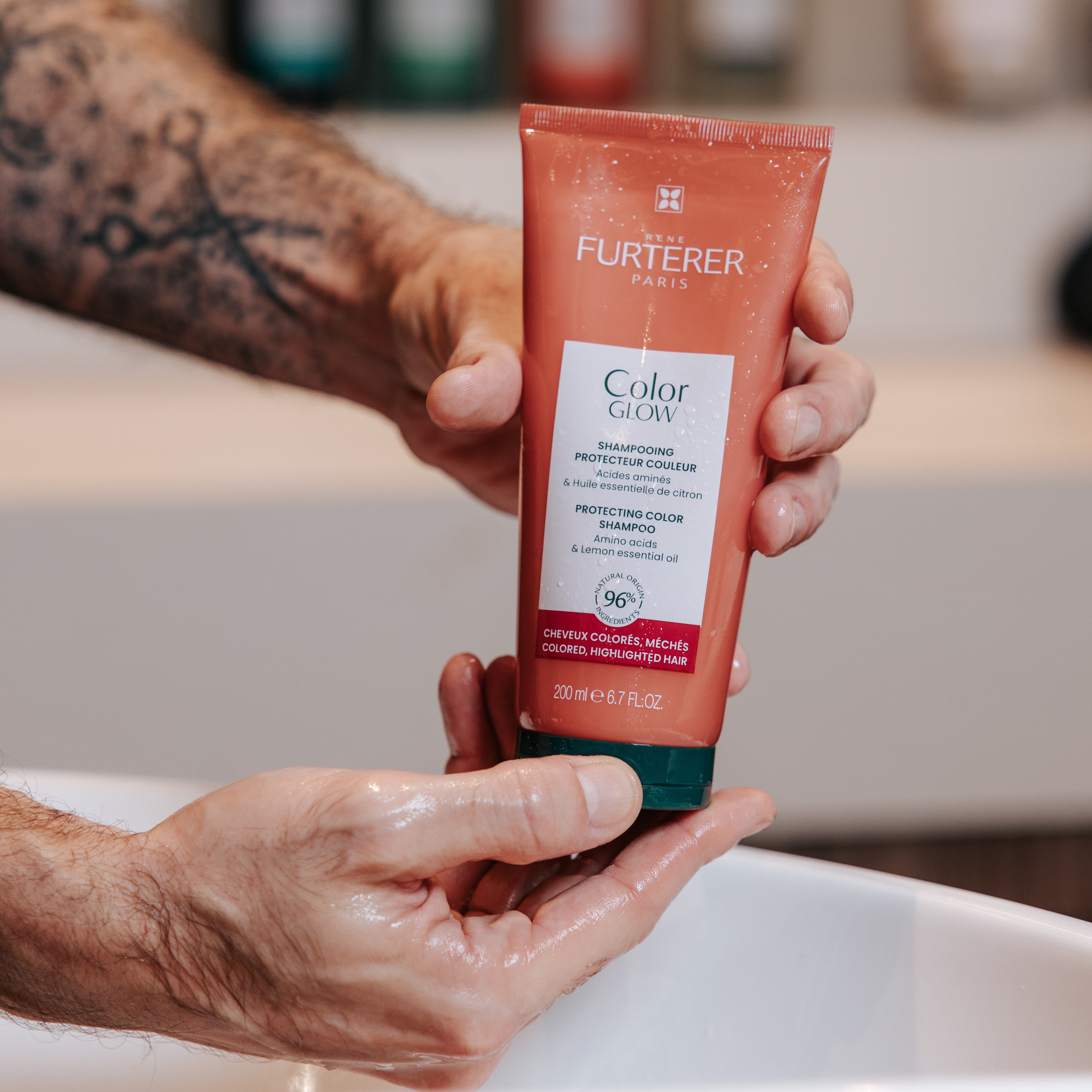 Rene Furterer Color Glow Protecting Shampoo – Sulfate-Free Shampoo to Preserve & Boost Color Radiance and Shine 200ml