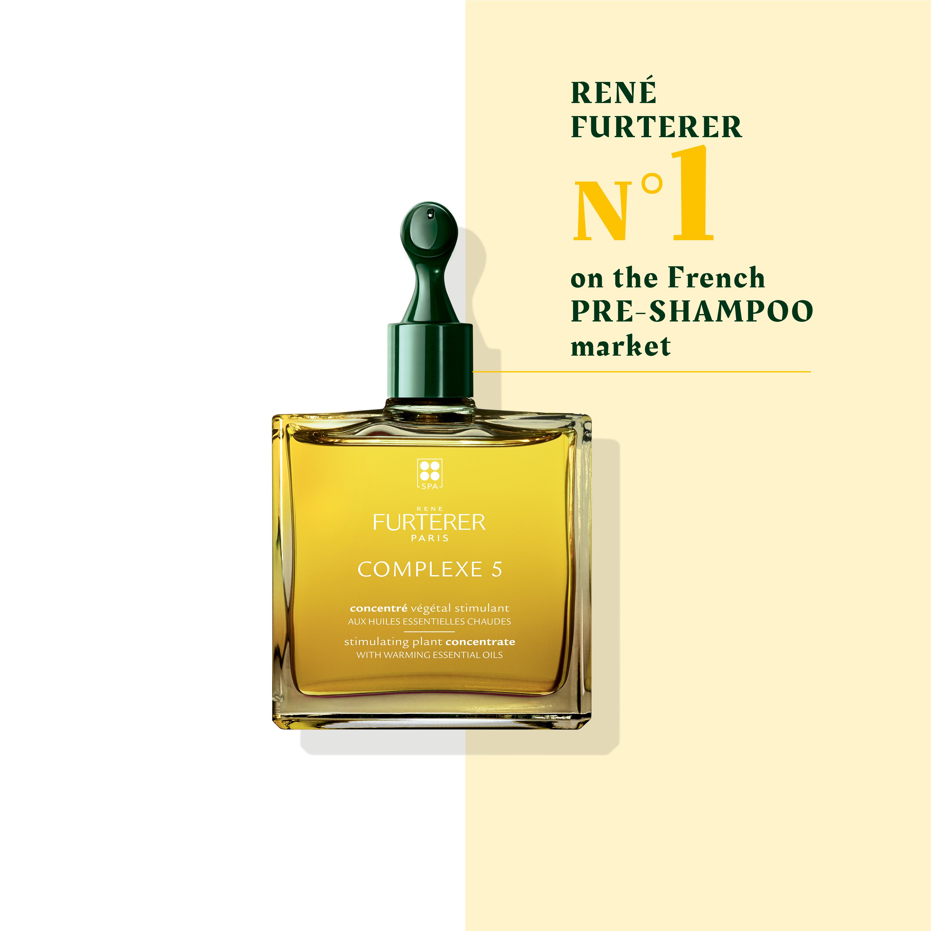 ريني فورترير كومبليكس 5 مركز سبا الرأس، زيت ديتوكس وتقوية فروة الرأس مع الزيوت الأساسية 50 مل