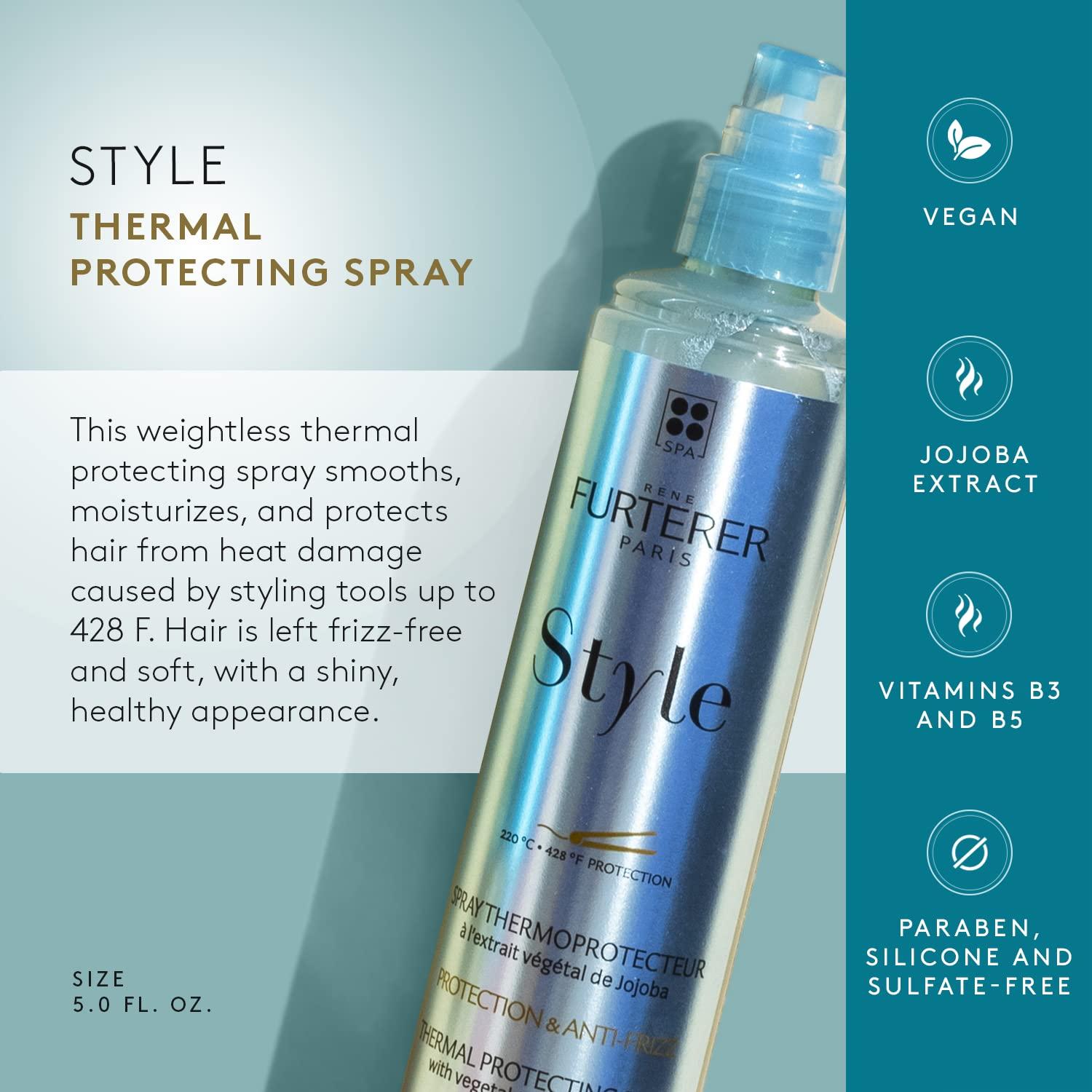 Rene Furterer Style Thermal Protecting Spray, Heat Protection, Anti-Frizz, Lightweight and Silicone-Free - 150ml