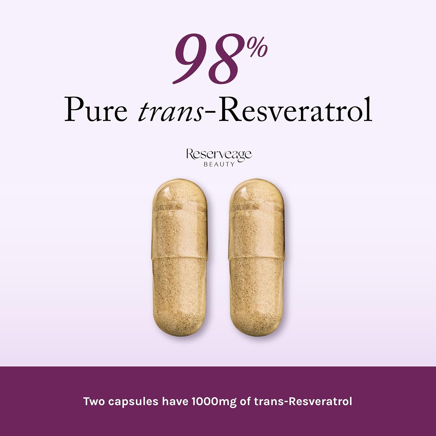 Reserveage Resveratrol 1000mg Sustained Release V-Capsules 60s