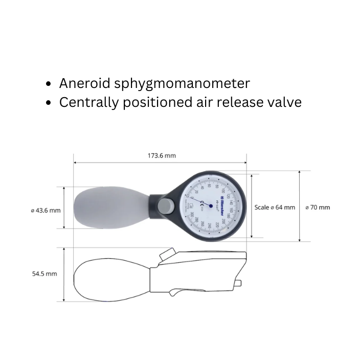 Riester 1517 Sphygmomanometer Blue with Velcro Cuff