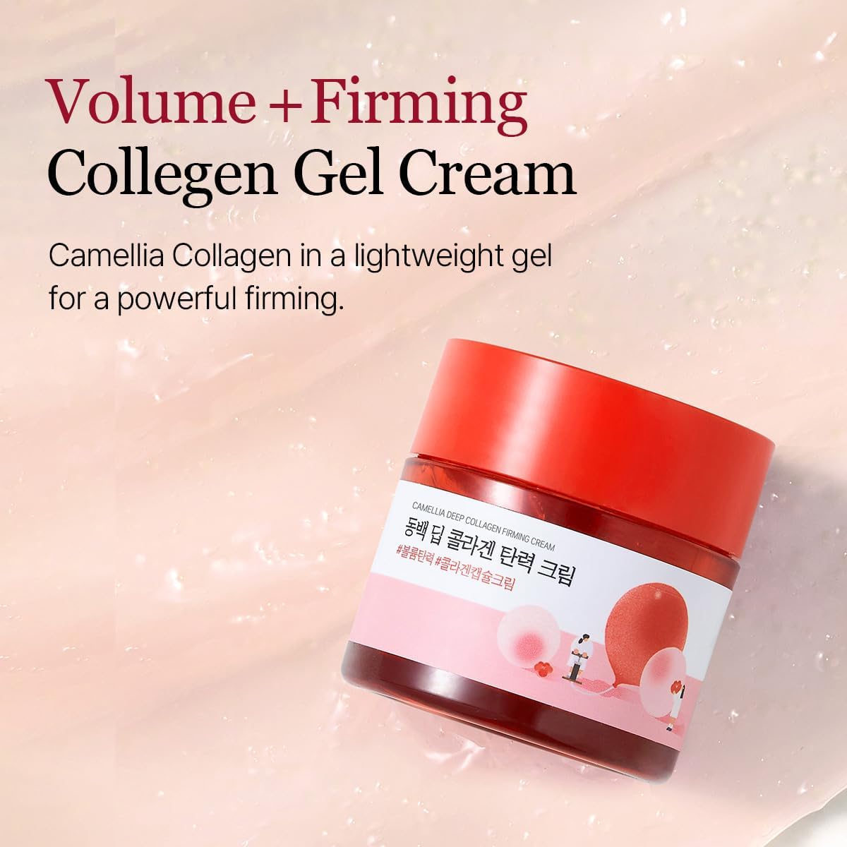 Round Lab Camellia Deep Collagen Firming Cream – Anti-Aging Moisturizer with Collagen & Camellia for Lifted, Smooth Skin 50ml
