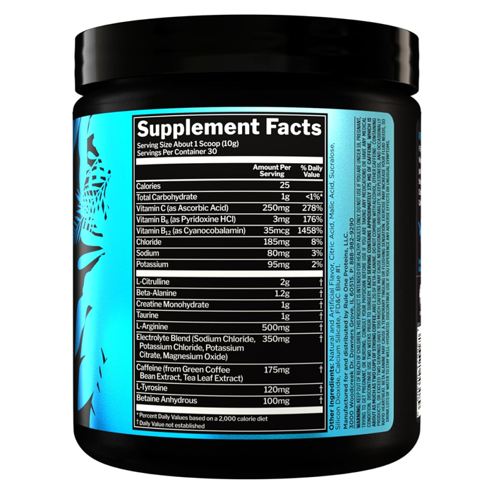 Rule 1 R1 Roar Pre-Workout Blue Razz 30 Serve