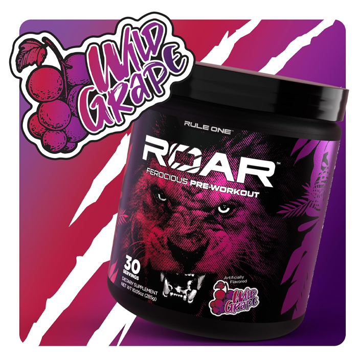 Rule 1 R1 Roar Pre-Workout Wild Grape 30 Serve