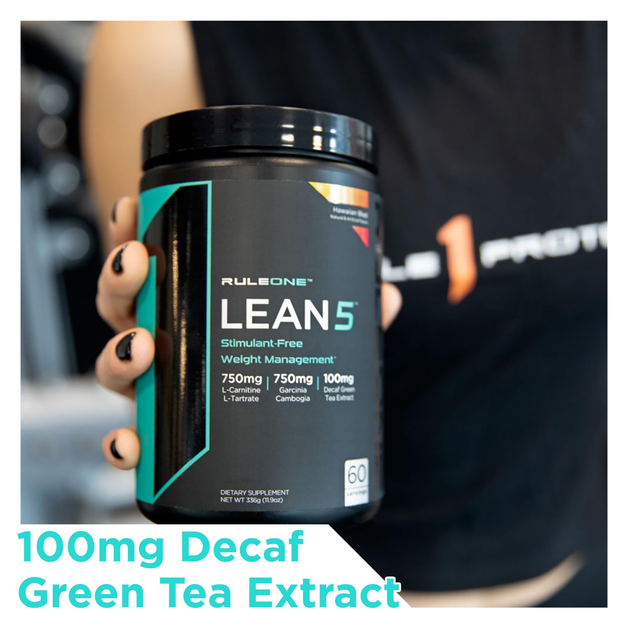 Rule 1 Lean 5 Tropical Rush Fat Metabolism & Energy Support Powder 60 Servings, 336g