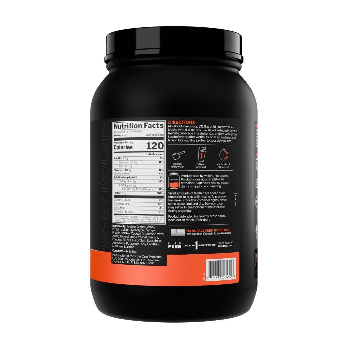 Rule 1 Protein Whey Isolate Chocolate Peanut Butter,Fast-Absorbing,38 Servings 2.58lb
