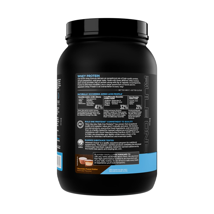 Rule1 Whey Blend 28 Servings Chocolate Peanut Butter  2.09 Lb
