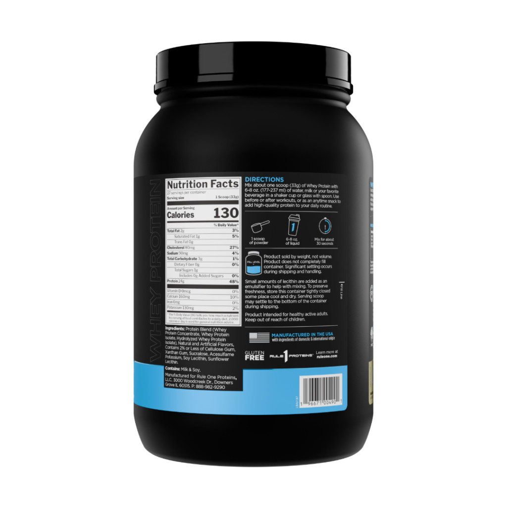 Rule1 Whey Blend 27 Servings Vanilla Ice Cream 1.96lb