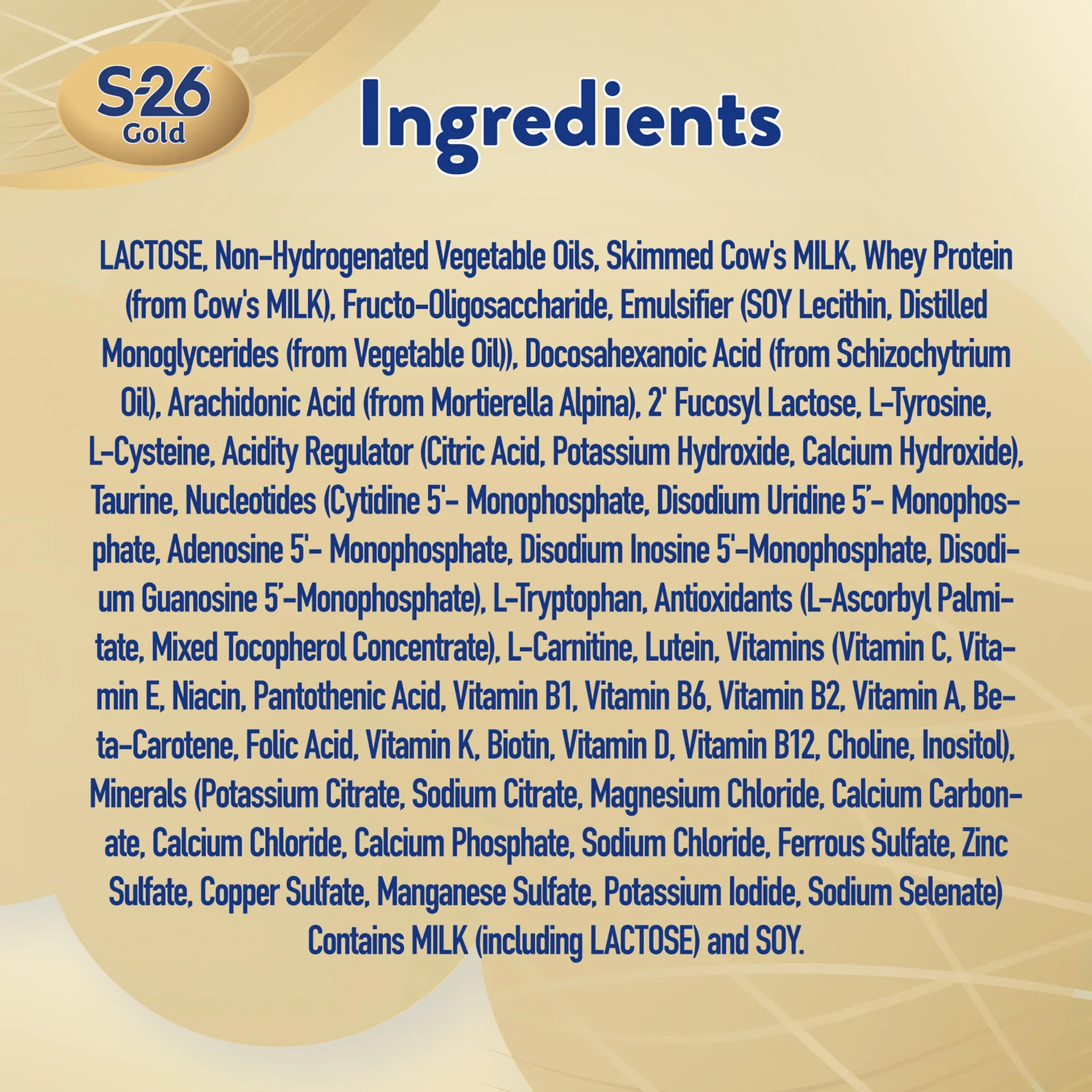S-26 Gold Stage 1 Infant Formula, 0-6 Months Baby Milk with DHA and Nutrilearn System, 400g