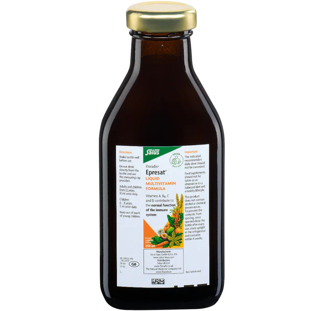 Salus Floradix Epresat Liquid Multivitamin, Immune and Energy Support Formula, 250ml