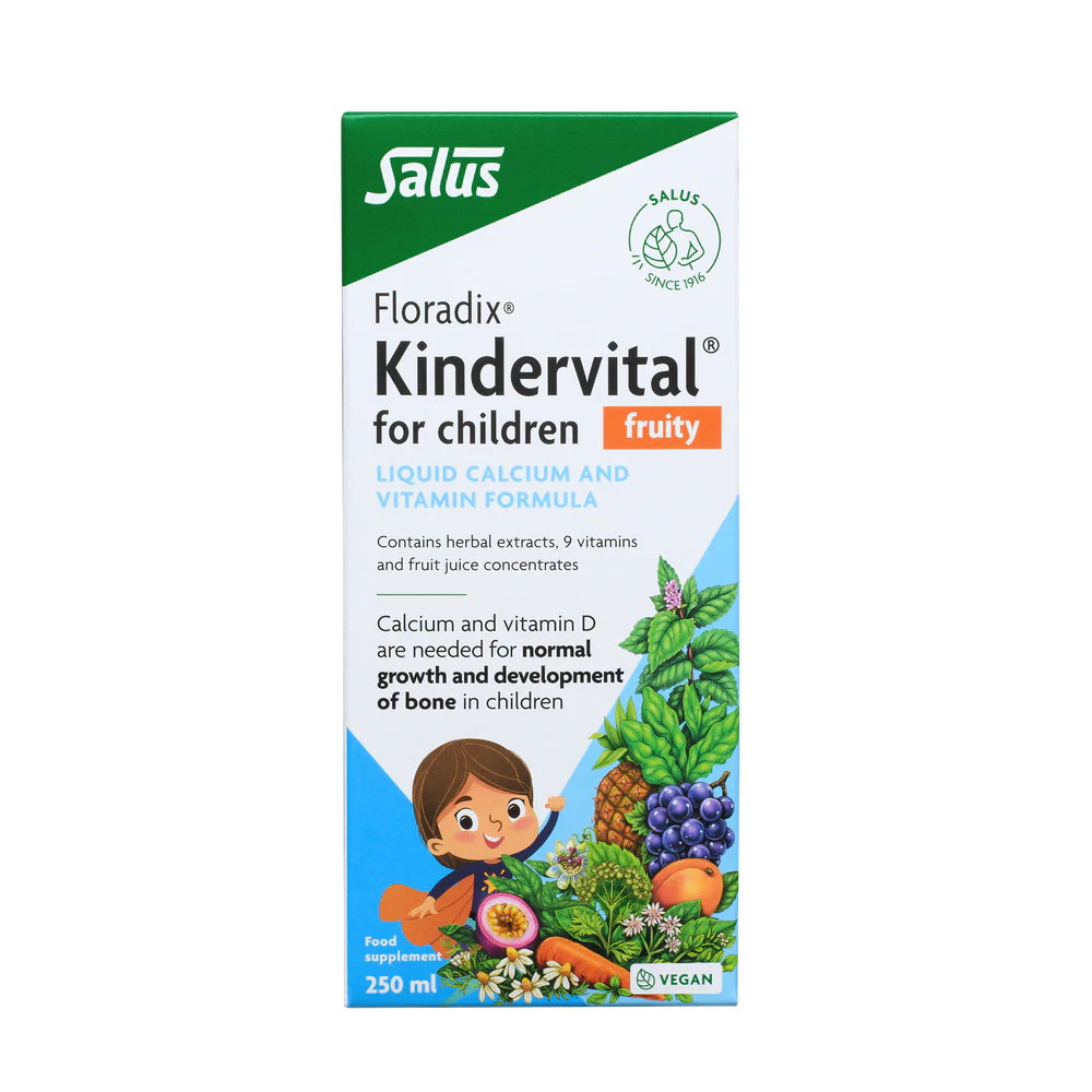 Salus Floradix Kindervital Children Liquid, Calcium & Multivitamin Formula for Children, 250ml