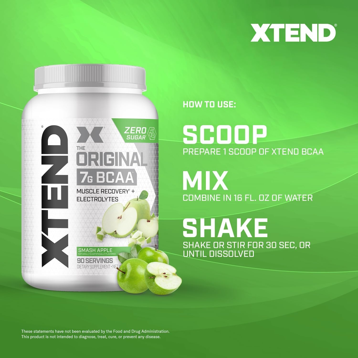 Scivation Xtend Bcaa Green Apple 90 Servings