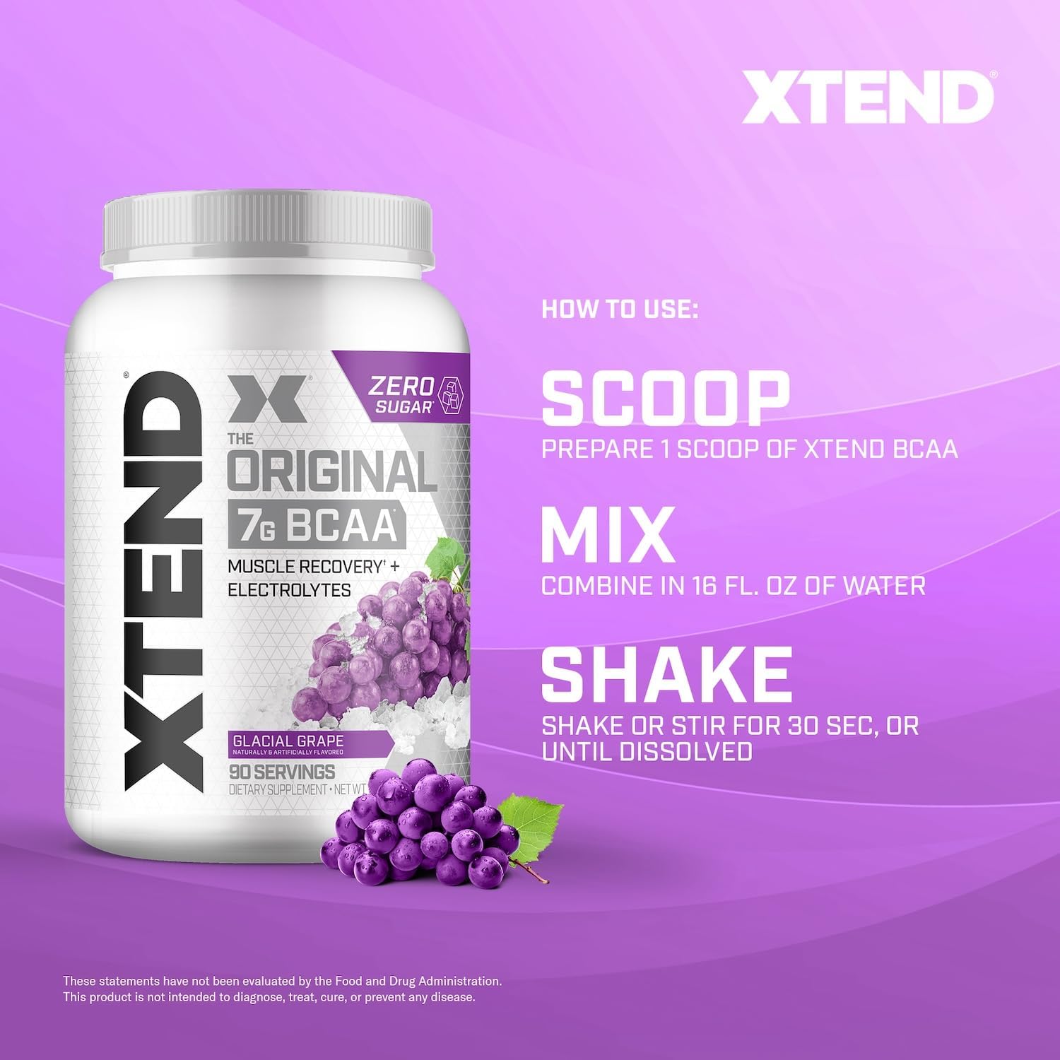 Scivation Xtend BCAA Glacial Grape 30 Servings 390g