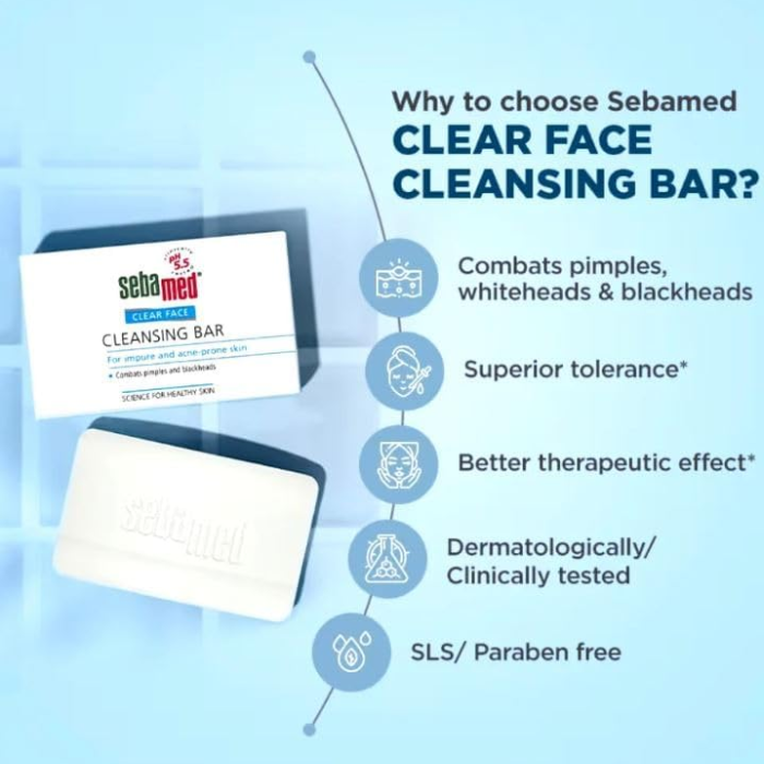 Sebamed Clear Face Cleansing Bar 100 gm