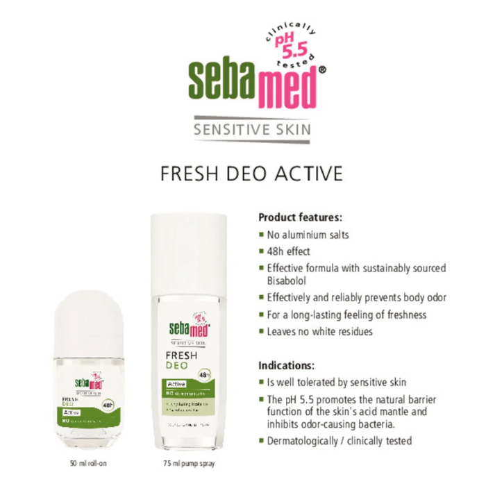 Sebamed Deo Roll-On Active For Men 50 ml