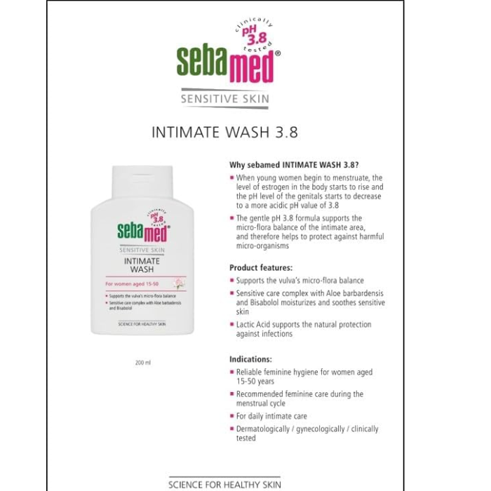 Sebamed Intimate Wash PH 3.8 200 ml