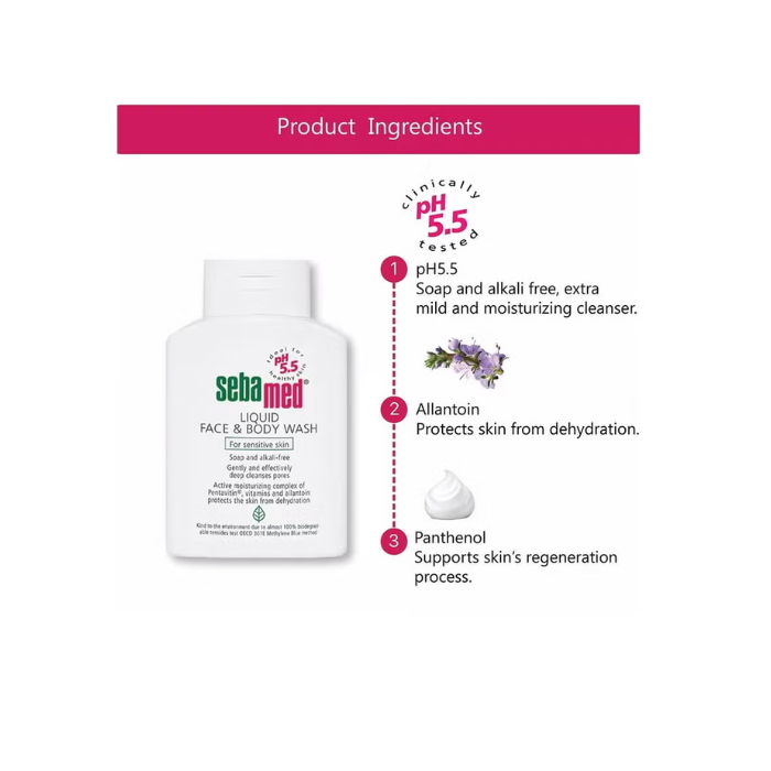 Sebamed Liquid Face & Body Wash 200 ml