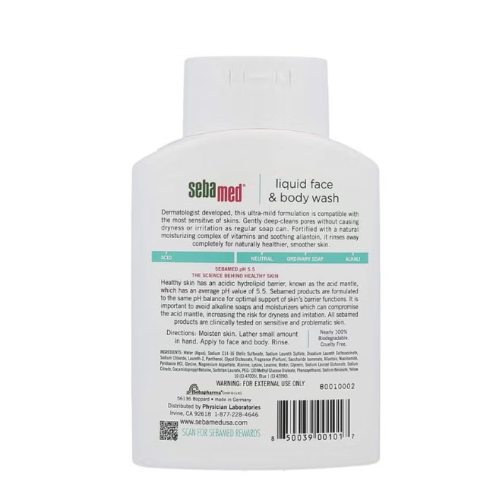 Sebamed Liquid Face & Body Wash 200 ml
