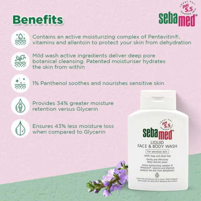 Sebamed Liquid Face & Body Wash 500 ml