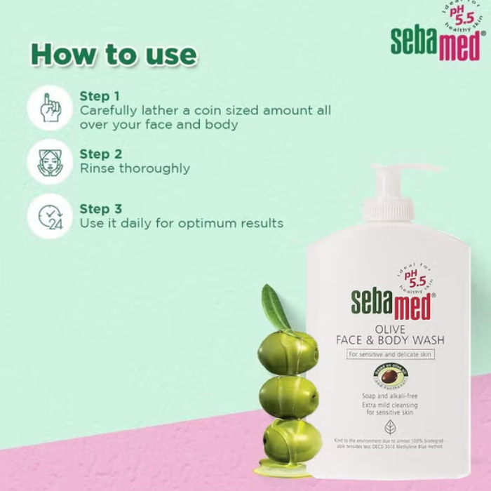 Sebamed Olive Face & Body Wash 400  ml