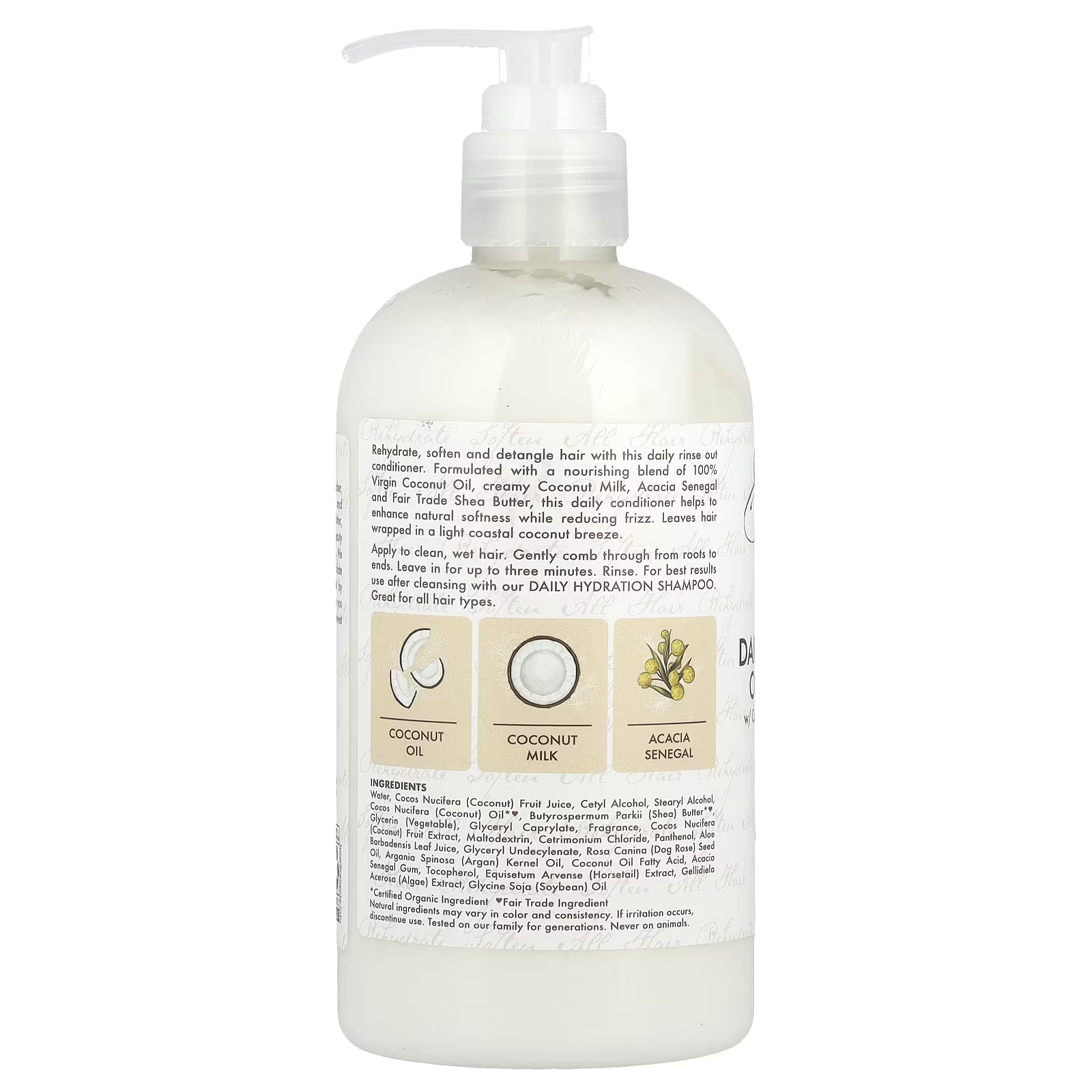 Shea Moisture 100% Virgin Coconut Oil Daily Hydration Conditioner, Nourish and Detangle, 384ml