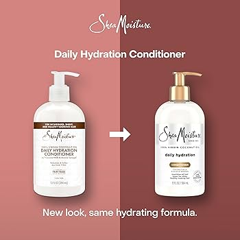Shea Moisture 100% Virgin Coconut Oil Daily Hydration Conditioner, Nourish and Detangle, 384ml