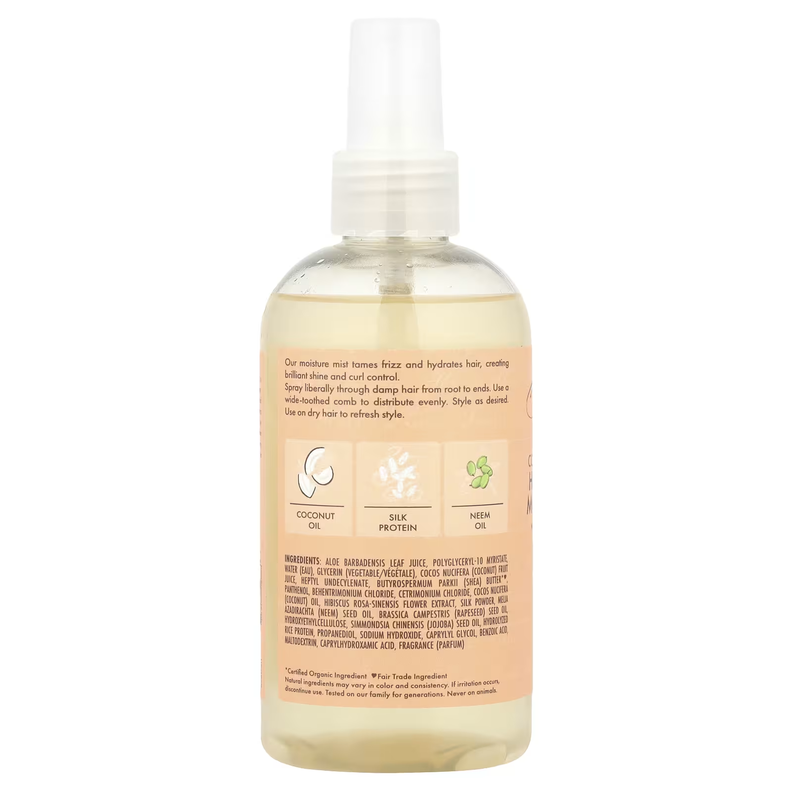 Shea Moisture Coconut & Hibiscus Hold & Shine Mist, Frizz Control and Hydrating Curl Spray, 237ml