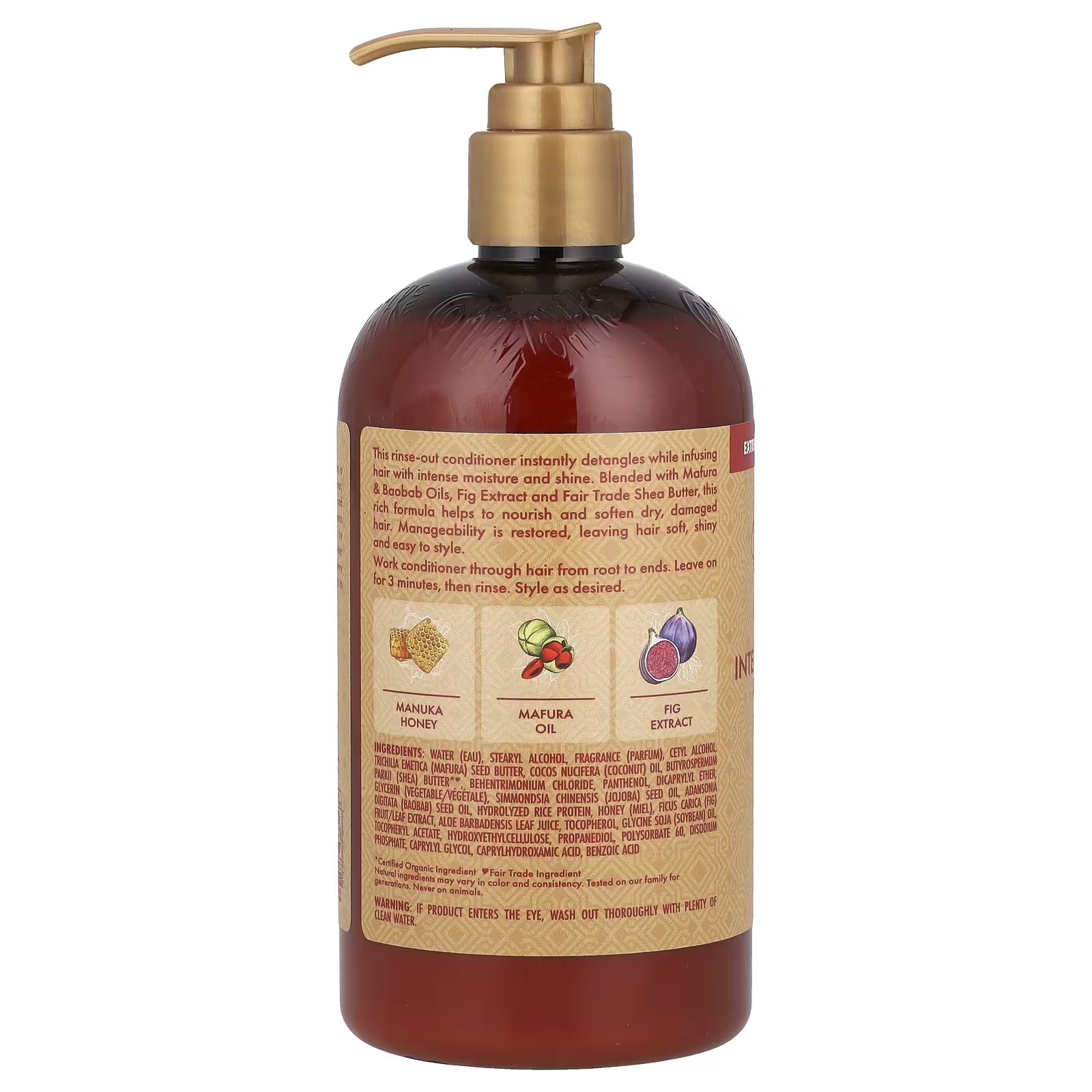 Shea Moisture Manuka Honey and Mafura Oil Conditioner, Intensive Hydration and Detangling, 384ml