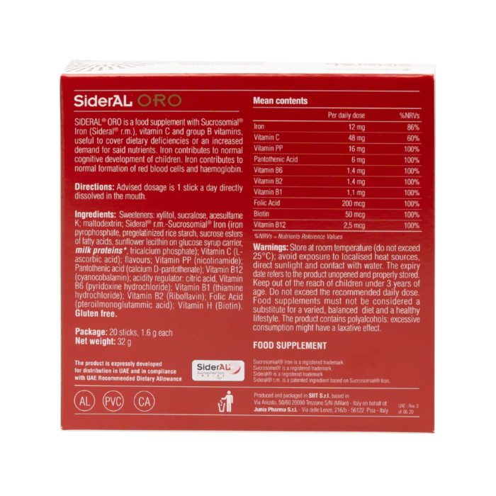 Sideral Oro Mouth Dispersible Sticks 20's
