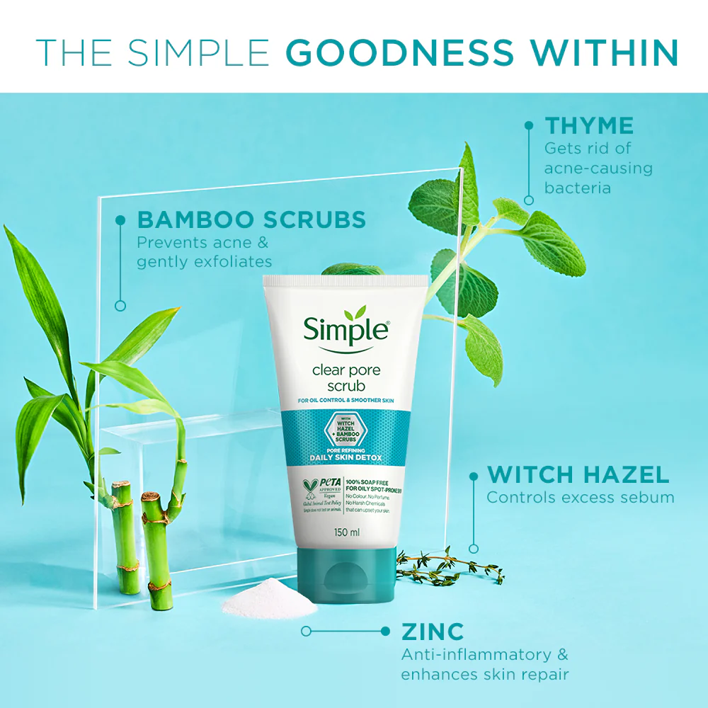 Simple Daily Skin Detox Clear Pore Scrub 150ml