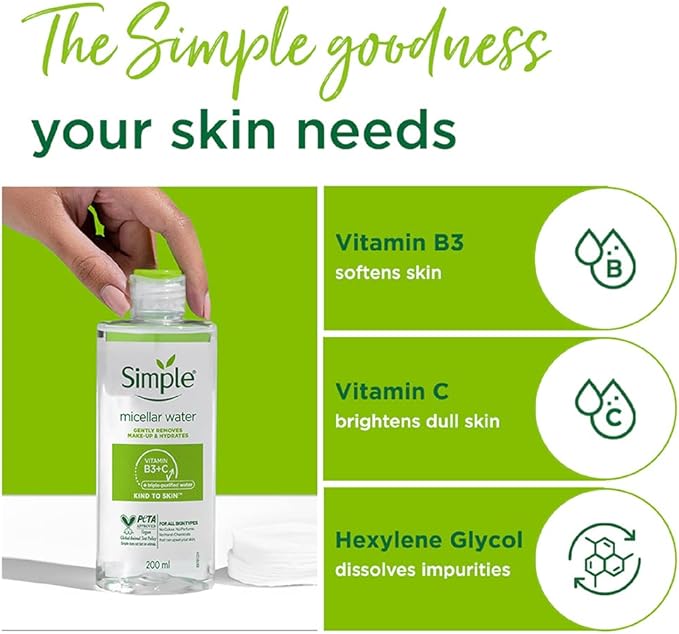 Simple Kind To Skin Micellar Cleansing Water 200ml