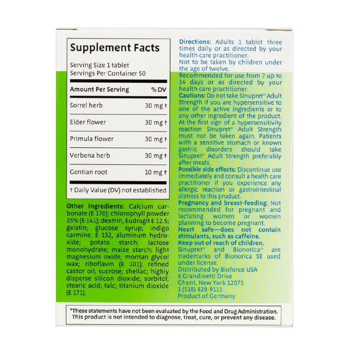 Sinupret Sugar Coated Tab 50s (25s Blister X 2)