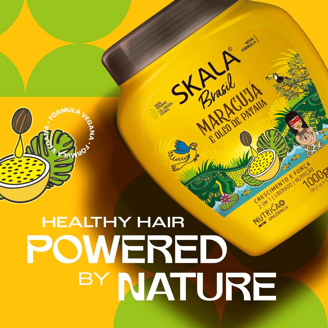 Skala Brasil Maracuja & Pataua Oil 2 In 1 Cream, Growth, Strength and Nourishment for All Hair Types – 1000g