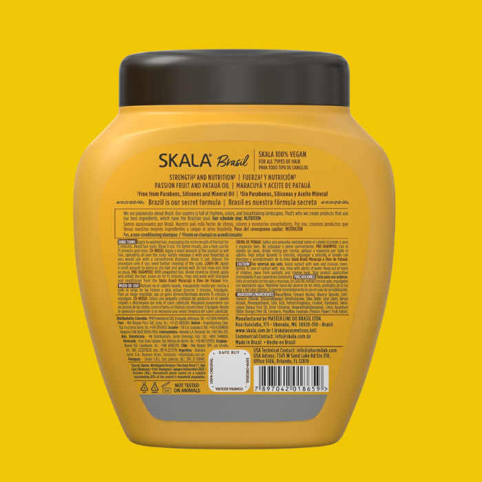 Skala Brasil Maracuja & Pataua Oil 2 In 1 Cream, Growth, Strength and Nourishment for All Hair Types – 1000g