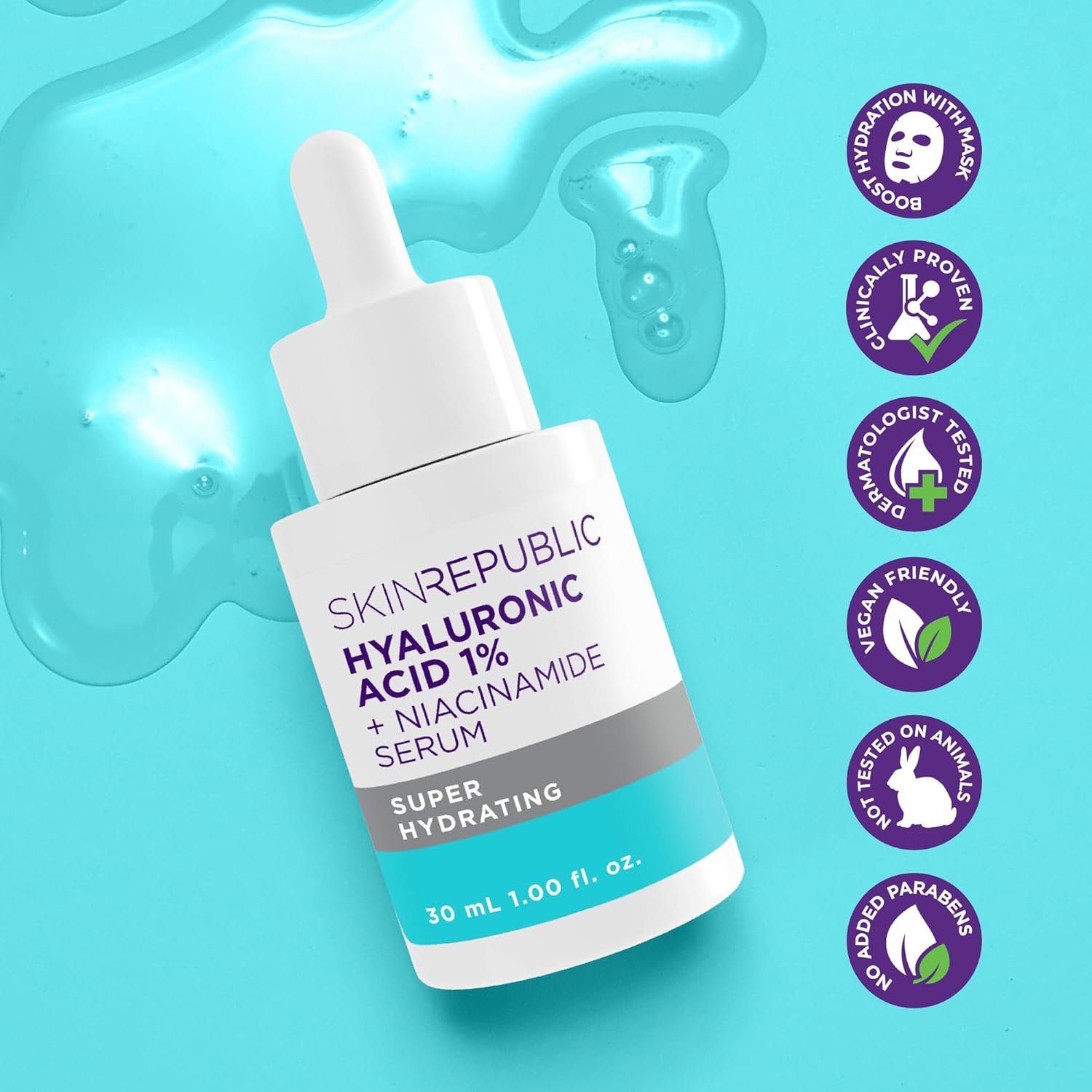 سكين ريبابليك سيروم Hyaluronic Acid 1%‏ 30 مل