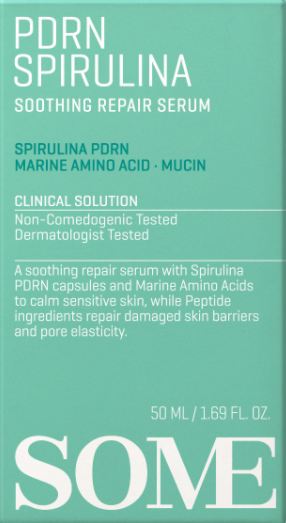 Some By Mi PDRN Spirulina Relief Soothing Repair Serum for Sensitive and Damaged Skin, 50ml