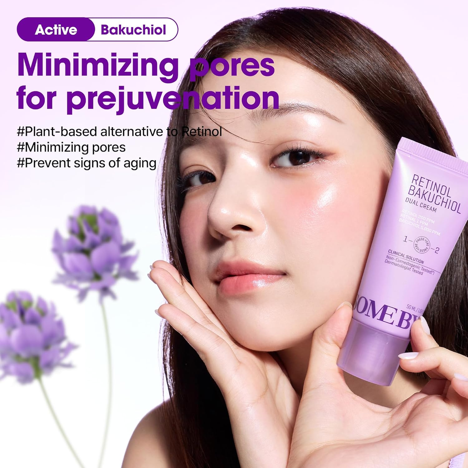 Some By Mi Retinol Bakuchiol Dual Cream, Dual-Action Anti-Aging, Pore Refining & Elasticity Boosting, 50ml