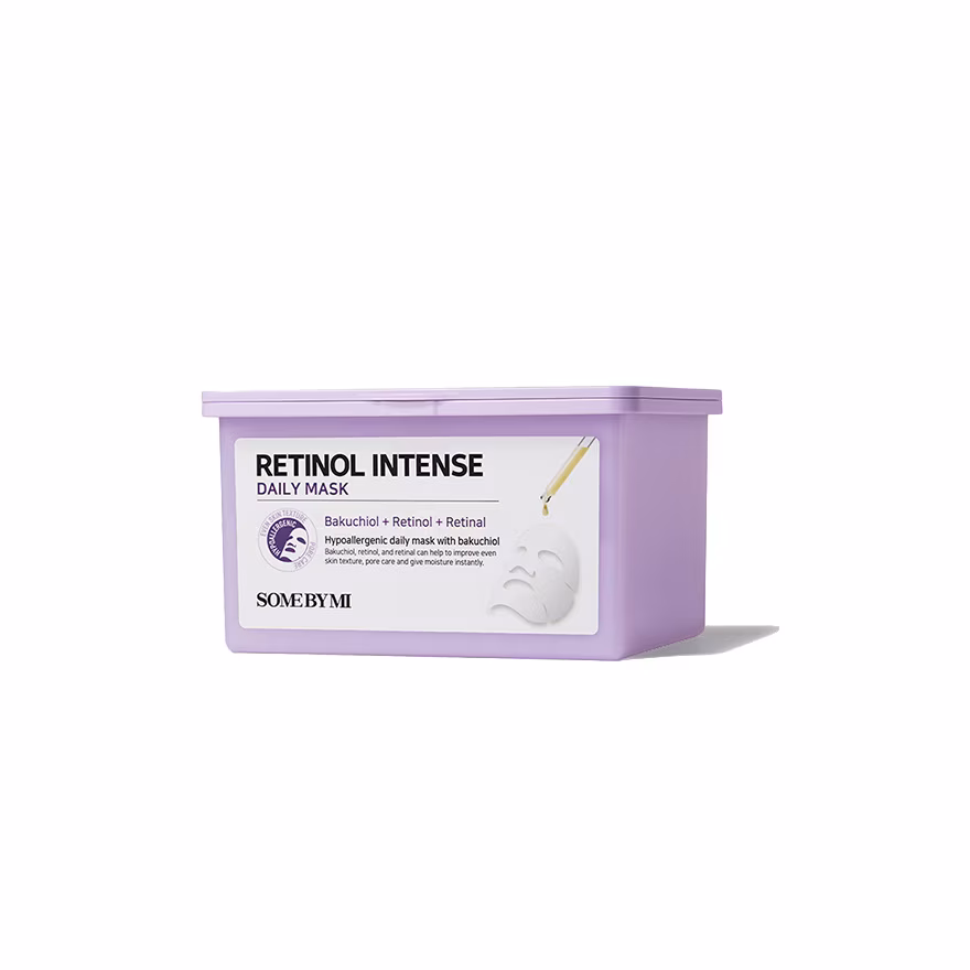 Some By Mi Retinol Intense Daily Sheet Mask, Retinol, Retinal & Bakuchiol for Anti-Aging and Hydration - 30s