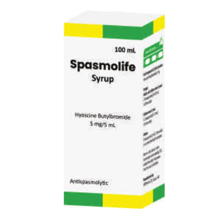 Spasmolife 5mg/5ml Syrup 100ml Bottle