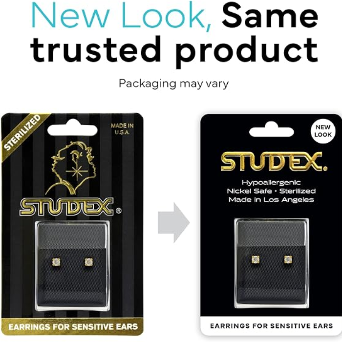 Studex Sensitive Sterilized Gold Plated 2MM Cubic Zirconia PR 740S
