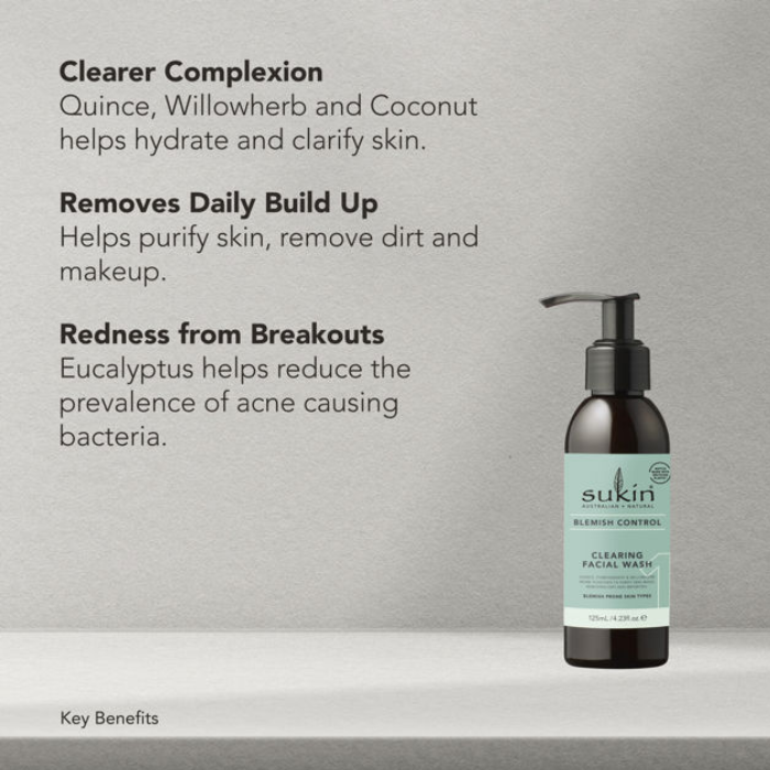 Sukin Blemish Control Clearing Facial Wash 125 ml
