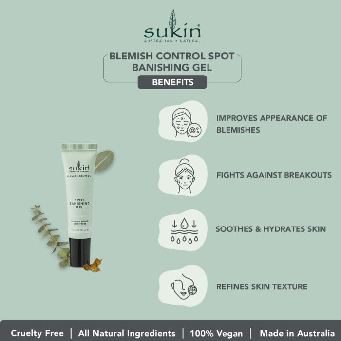 Sukin Blemish Control Spot Banishing Gel 15 ml